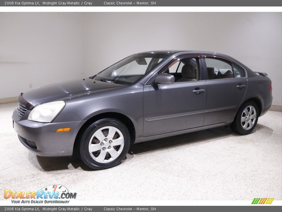 2008 Kia Optima LX Midnight Gray Metallic / Gray Photo #3