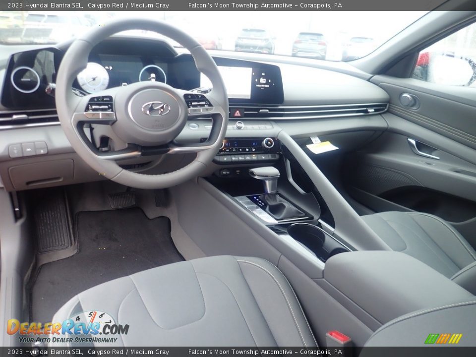 2023 Hyundai Elantra SEL Calypso Red / Medium Gray Photo #13