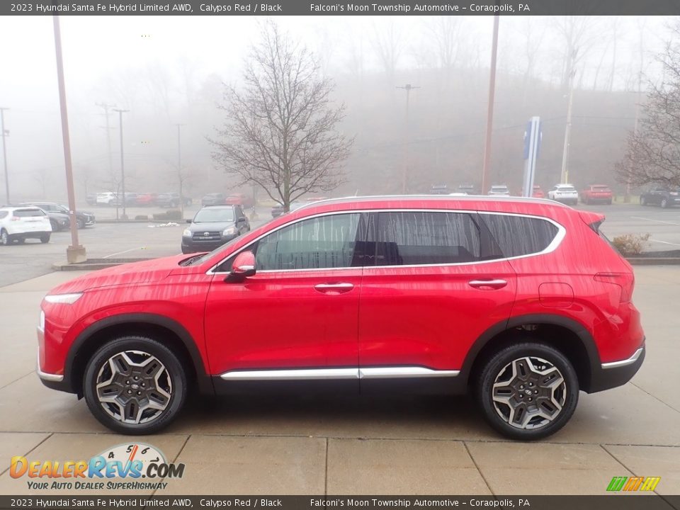 2023 Hyundai Santa Fe Hybrid Limited AWD Calypso Red / Black Photo #6