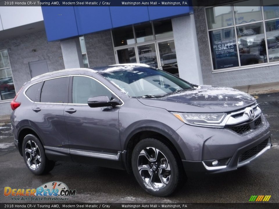 2018 Honda CR-V Touring AWD Modern Steel Metallic / Gray Photo #1