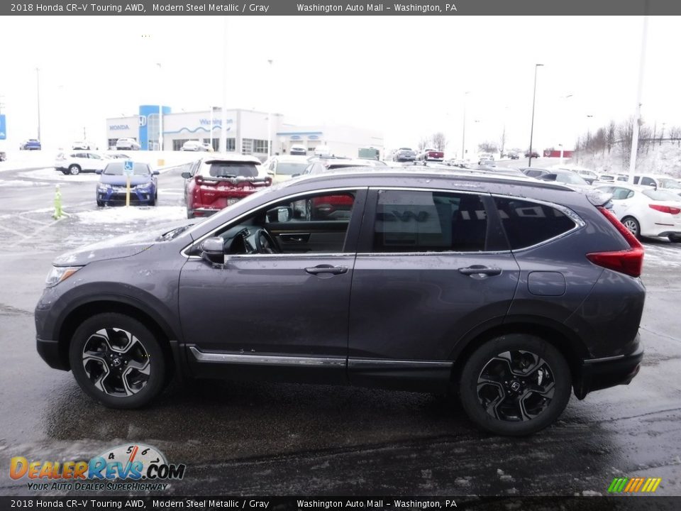 2018 Honda CR-V Touring AWD Modern Steel Metallic / Gray Photo #6