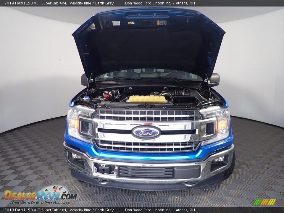 2019 Ford F150 XLT SuperCab 4x4 Velocity Blue / Earth Gray Photo #6