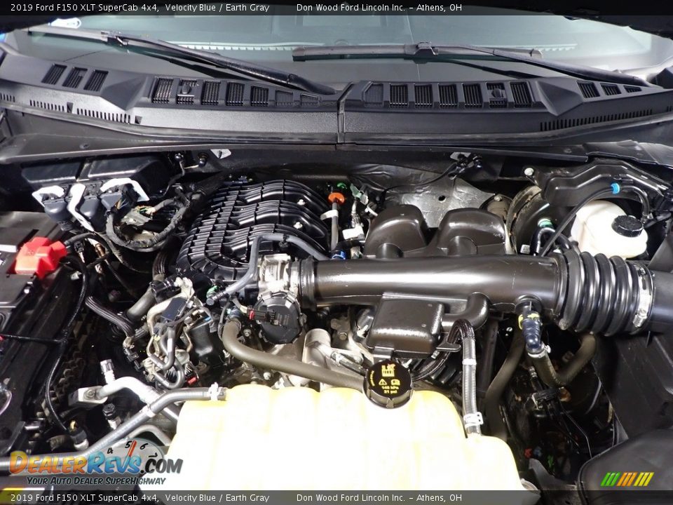 2019 Ford F150 XLT SuperCab 4x4 Velocity Blue / Earth Gray Photo #7