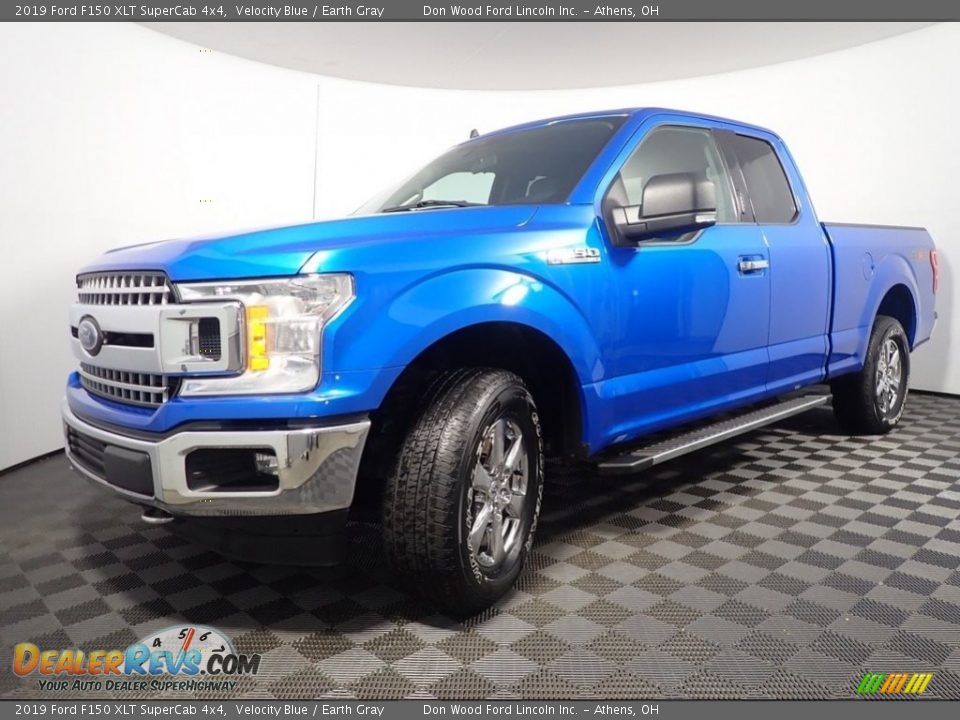 2019 Ford F150 XLT SuperCab 4x4 Velocity Blue / Earth Gray Photo #8
