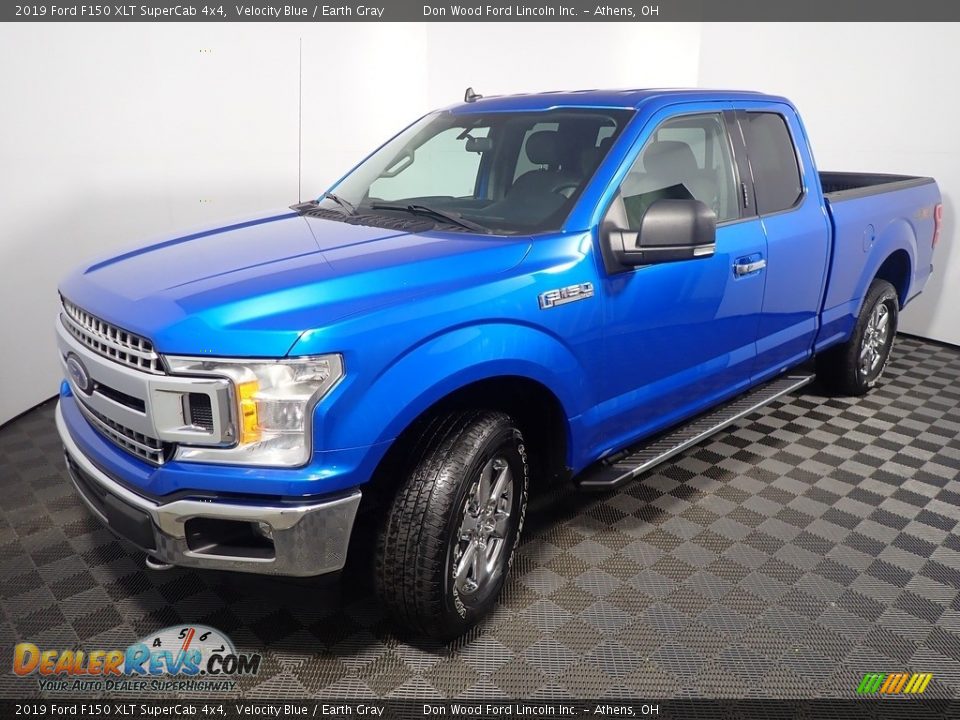 2019 Ford F150 XLT SuperCab 4x4 Velocity Blue / Earth Gray Photo #9