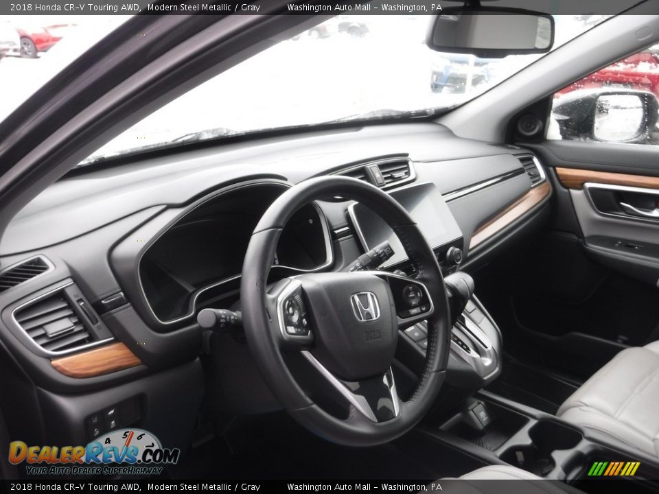 2018 Honda CR-V Touring AWD Modern Steel Metallic / Gray Photo #12