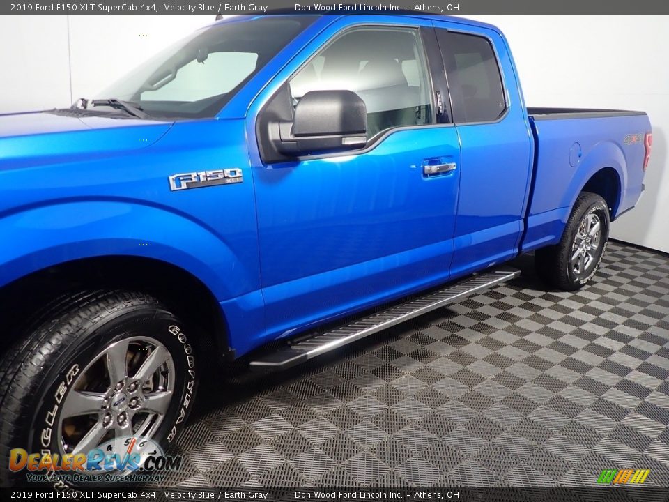 2019 Ford F150 XLT SuperCab 4x4 Velocity Blue / Earth Gray Photo #10