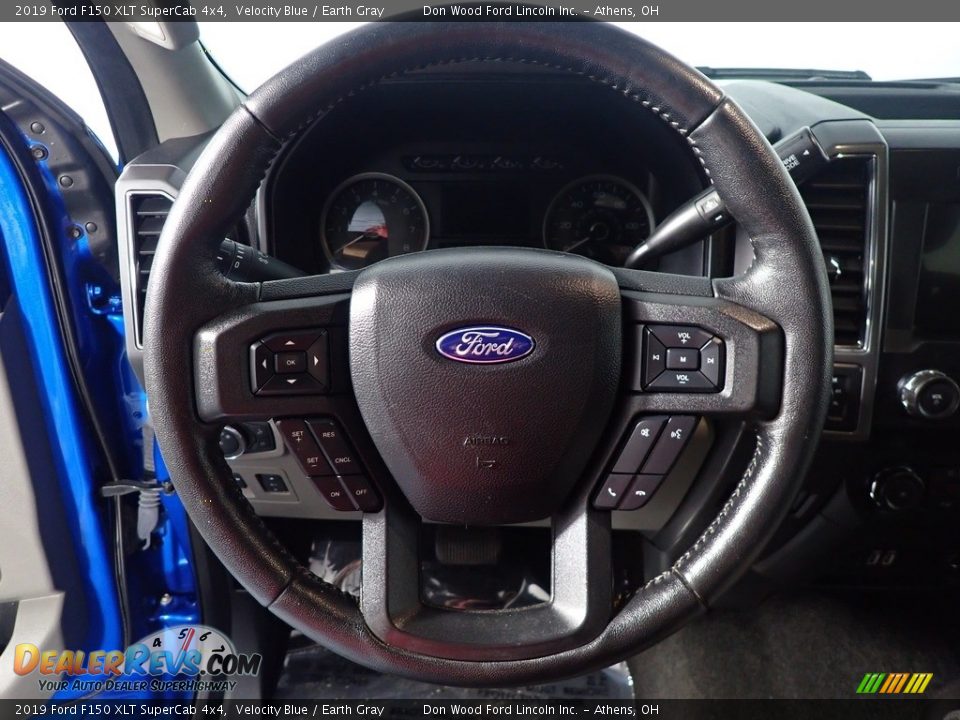 2019 Ford F150 XLT SuperCab 4x4 Velocity Blue / Earth Gray Photo #24