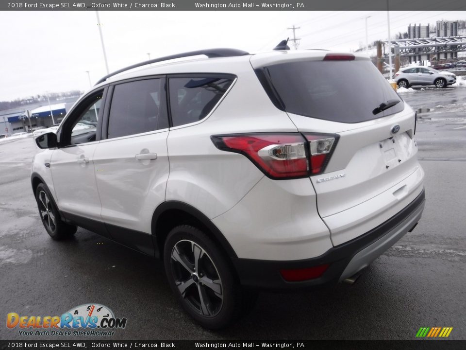 2018 Ford Escape SEL 4WD Oxford White / Charcoal Black Photo #8