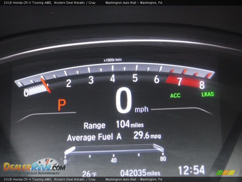 2018 Honda CR-V Touring AWD Modern Steel Metallic / Gray Photo #36