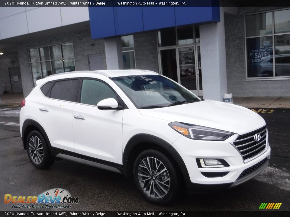 2020 Hyundai Tucson Limited AWD Winter White / Beige Photo #1