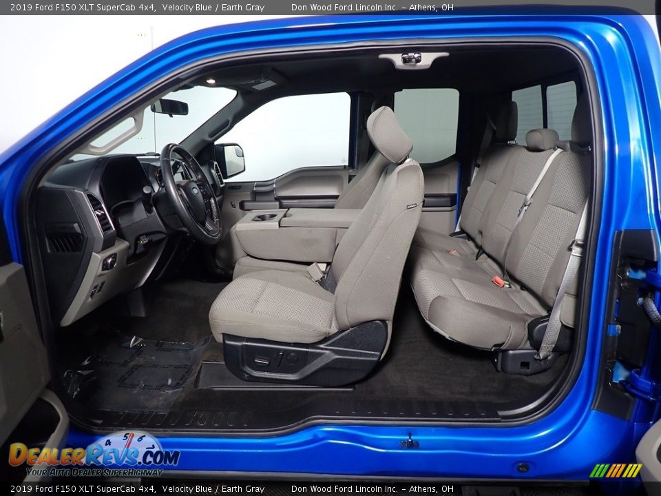 2019 Ford F150 XLT SuperCab 4x4 Velocity Blue / Earth Gray Photo #33