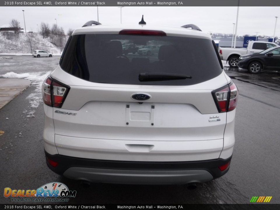 2018 Ford Escape SEL 4WD Oxford White / Charcoal Black Photo #9