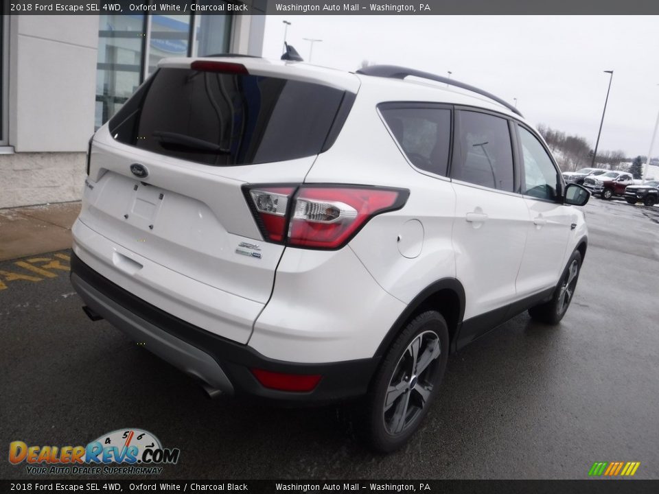 2018 Ford Escape SEL 4WD Oxford White / Charcoal Black Photo #10