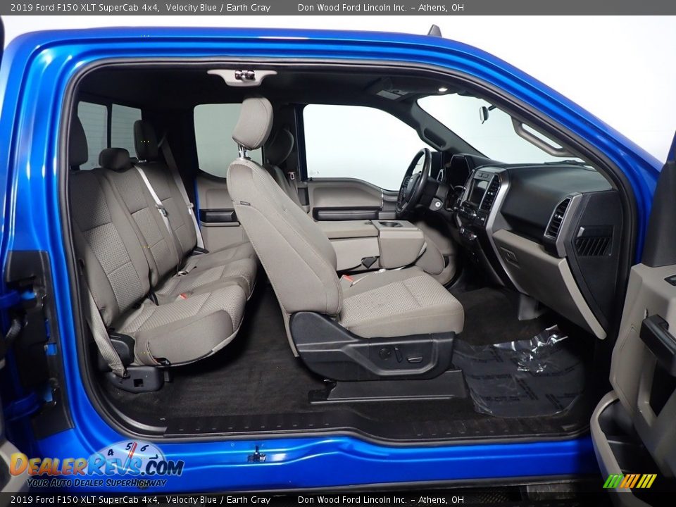 2019 Ford F150 XLT SuperCab 4x4 Velocity Blue / Earth Gray Photo #35