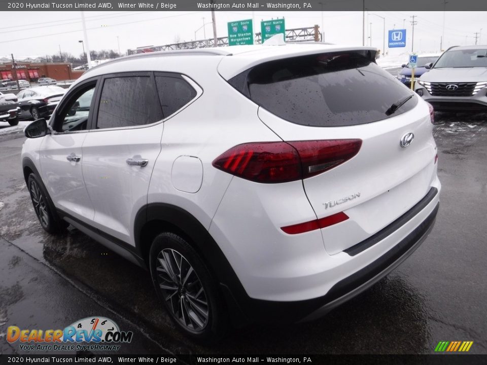 2020 Hyundai Tucson Limited AWD Winter White / Beige Photo #7