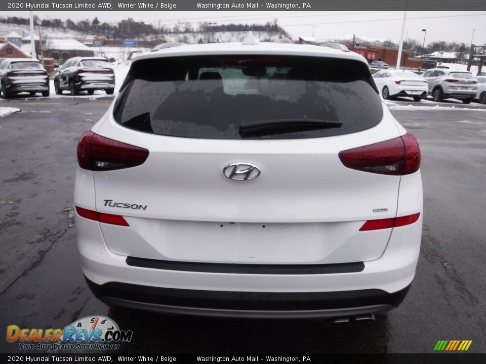2020 Hyundai Tucson Limited AWD Winter White / Beige Photo #8