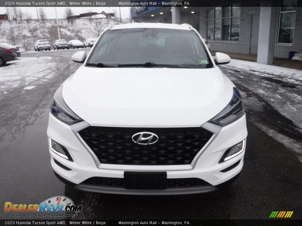 2020 Hyundai Tucson Sport AWD Winter White / Beige Photo #4