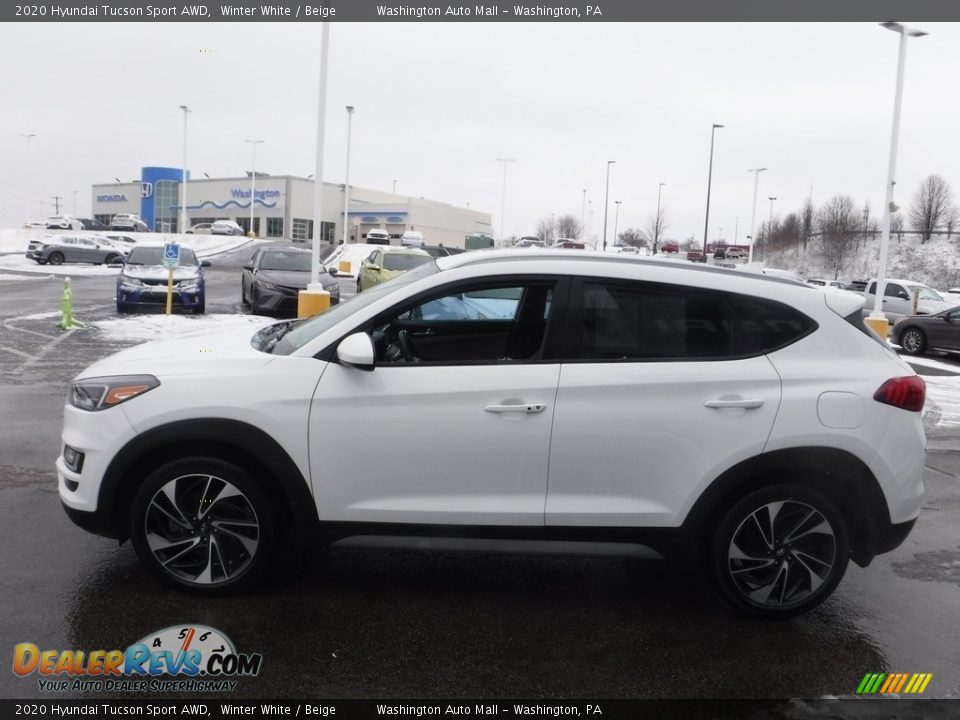 2020 Hyundai Tucson Sport AWD Winter White / Beige Photo #6