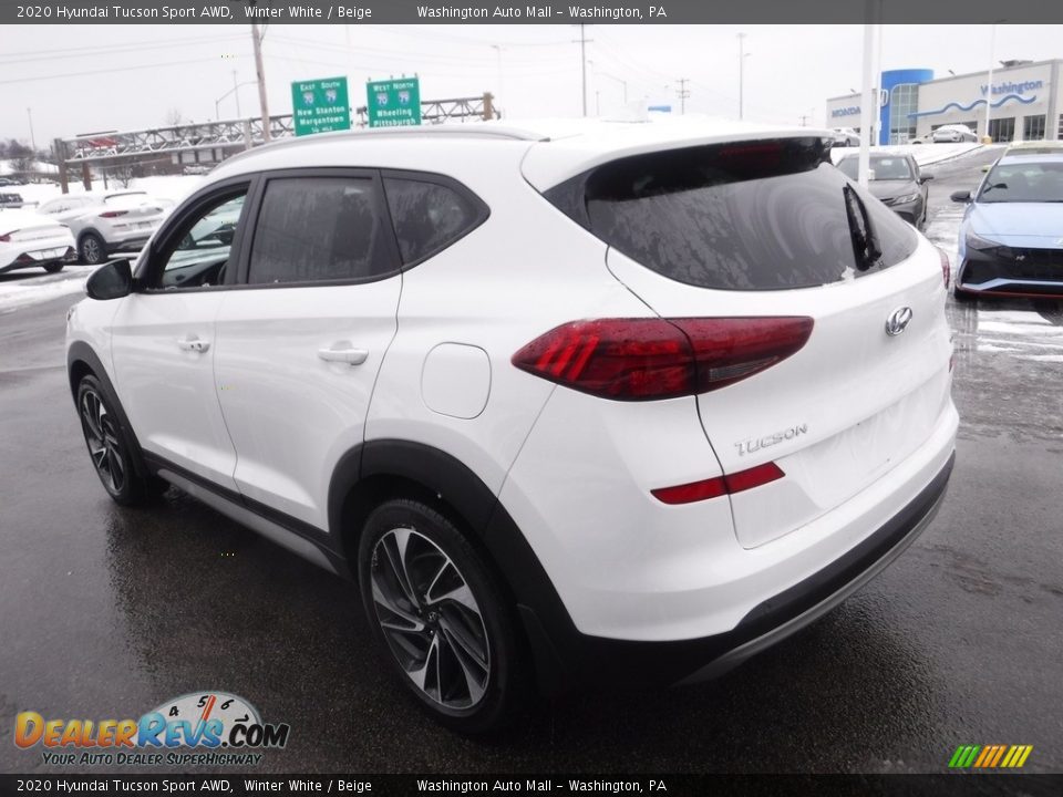 2020 Hyundai Tucson Sport AWD Winter White / Beige Photo #7