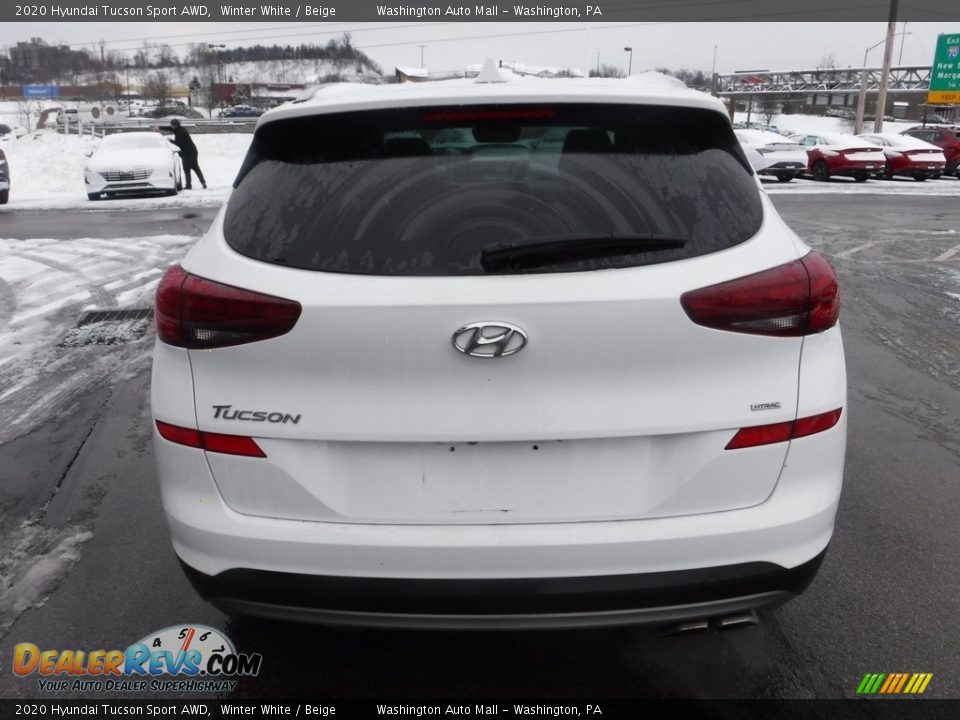 2020 Hyundai Tucson Sport AWD Winter White / Beige Photo #8