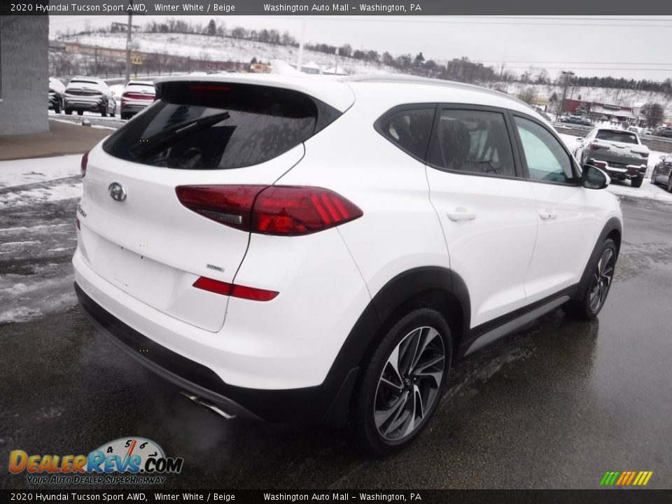 2020 Hyundai Tucson Sport AWD Winter White / Beige Photo #9