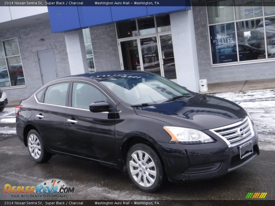 2014 Nissan Sentra SV Super Black / Charcoal Photo #1