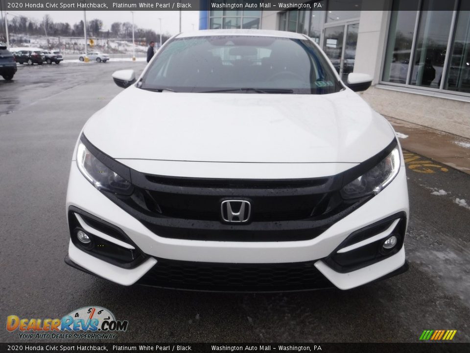 2020 Honda Civic Sport Hatchback Platinum White Pearl / Black Photo #3