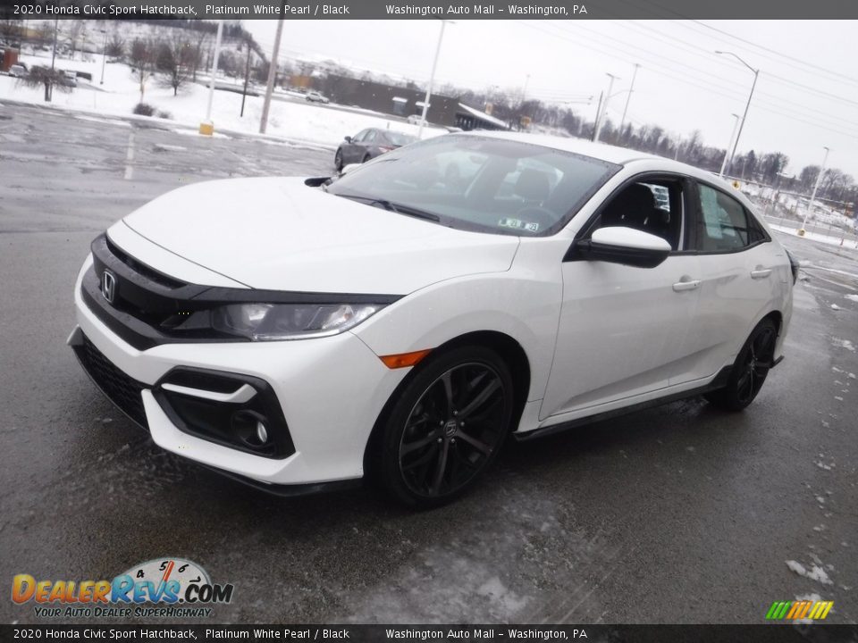 2020 Honda Civic Sport Hatchback Platinum White Pearl / Black Photo #4