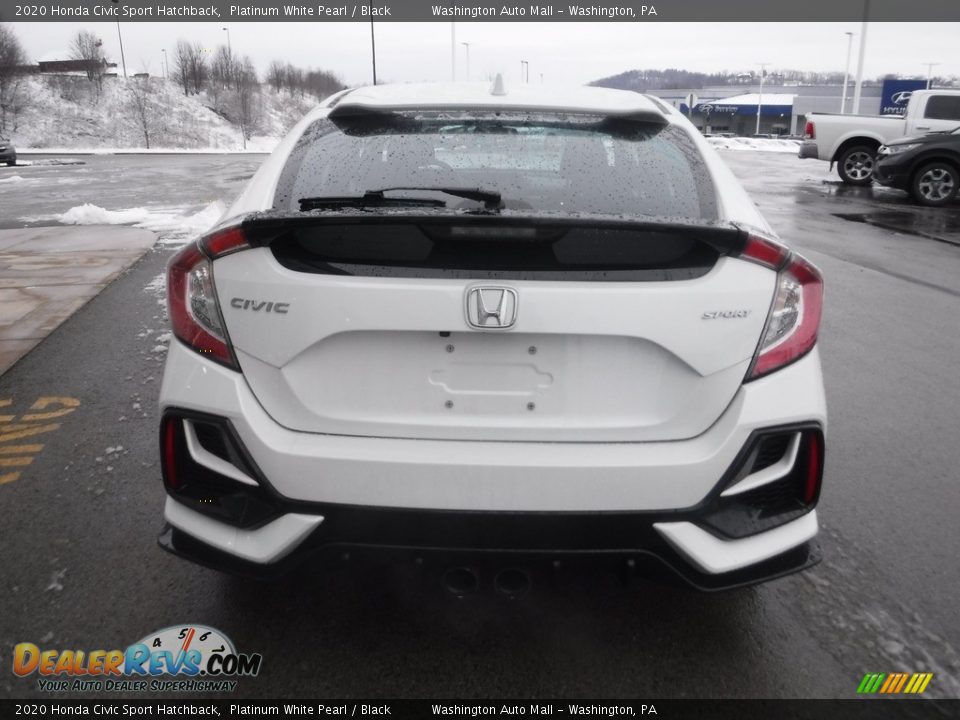 2020 Honda Civic Sport Hatchback Platinum White Pearl / Black Photo #8