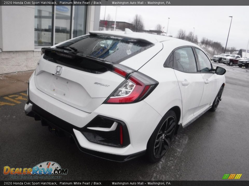 2020 Honda Civic Sport Hatchback Platinum White Pearl / Black Photo #9