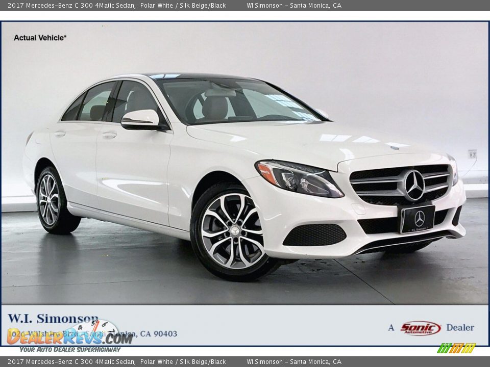 2017 Mercedes-Benz C 300 4Matic Sedan Polar White / Silk Beige/Black Photo #1