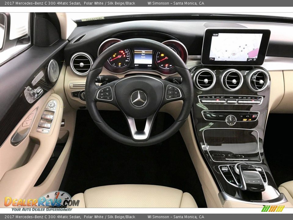 2017 Mercedes-Benz C 300 4Matic Sedan Polar White / Silk Beige/Black Photo #4