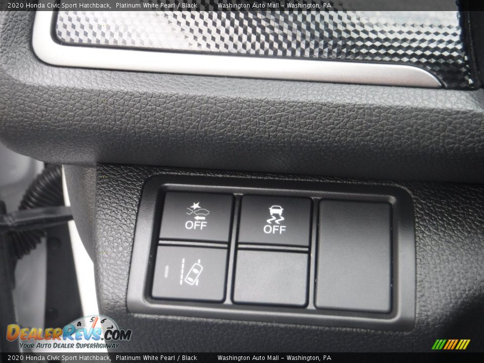 2020 Honda Civic Sport Hatchback Platinum White Pearl / Black Photo #14