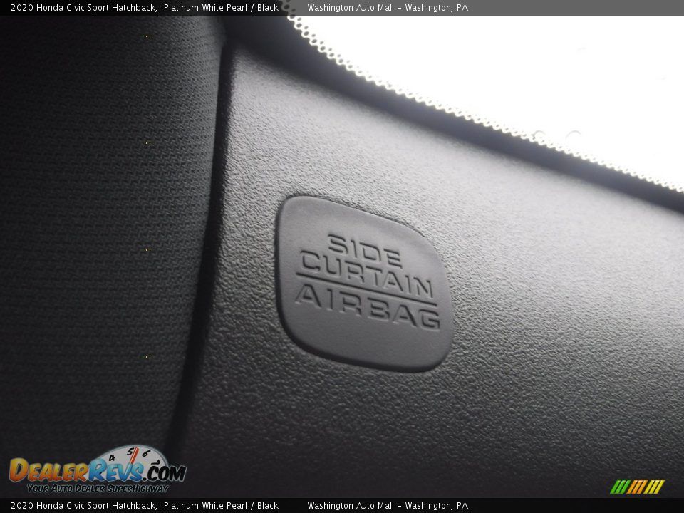 2020 Honda Civic Sport Hatchback Platinum White Pearl / Black Photo #15