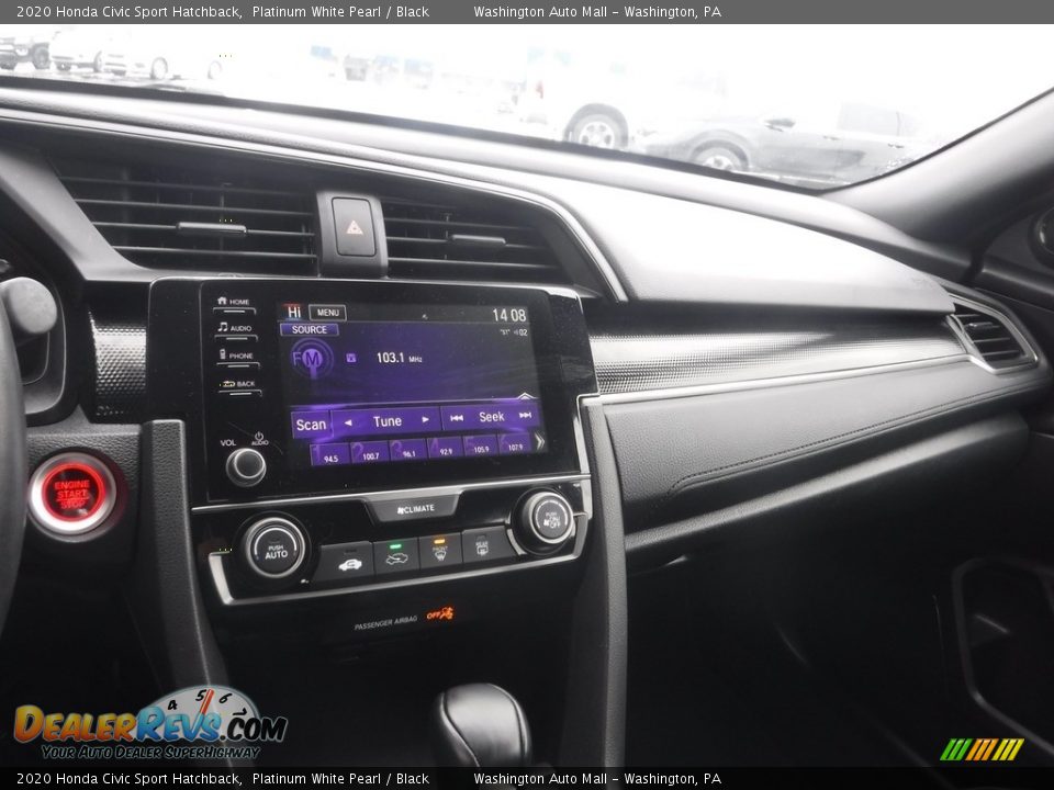 2020 Honda Civic Sport Hatchback Platinum White Pearl / Black Photo #17