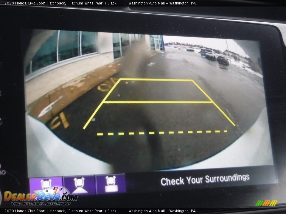2020 Honda Civic Sport Hatchback Platinum White Pearl / Black Photo #19