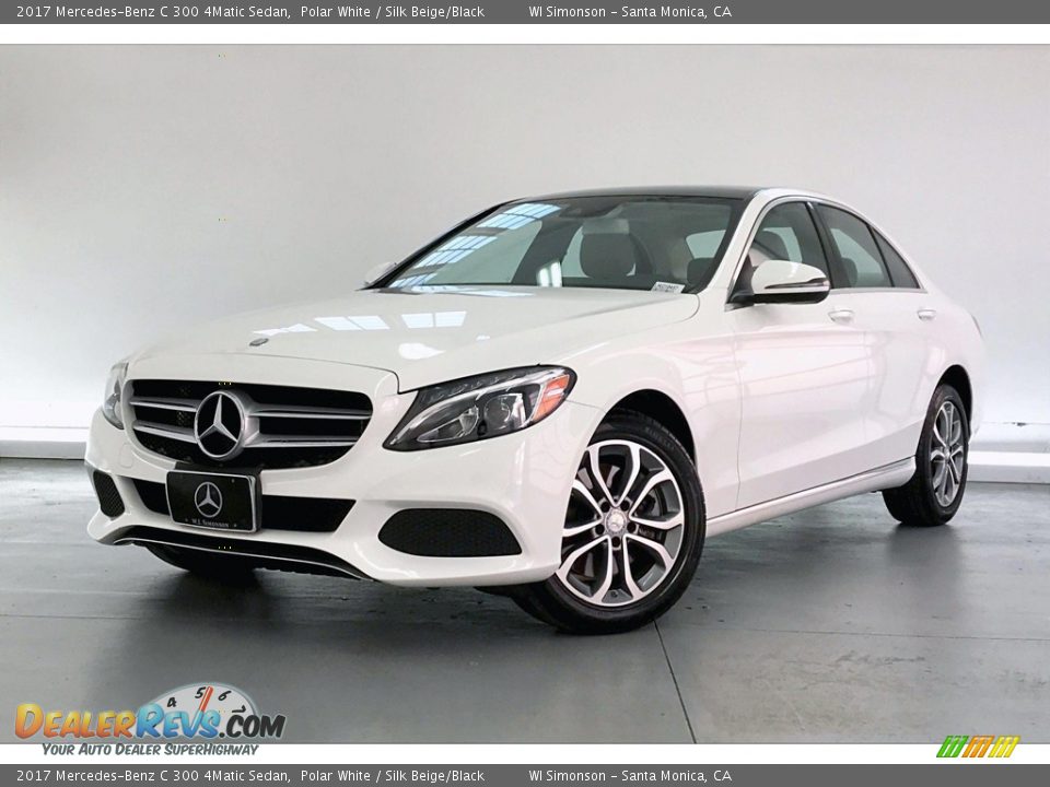 2017 Mercedes-Benz C 300 4Matic Sedan Polar White / Silk Beige/Black Photo #12