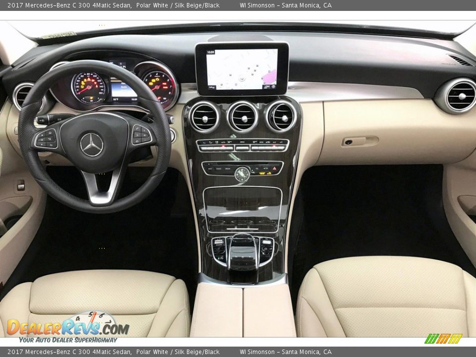 2017 Mercedes-Benz C 300 4Matic Sedan Polar White / Silk Beige/Black Photo #17