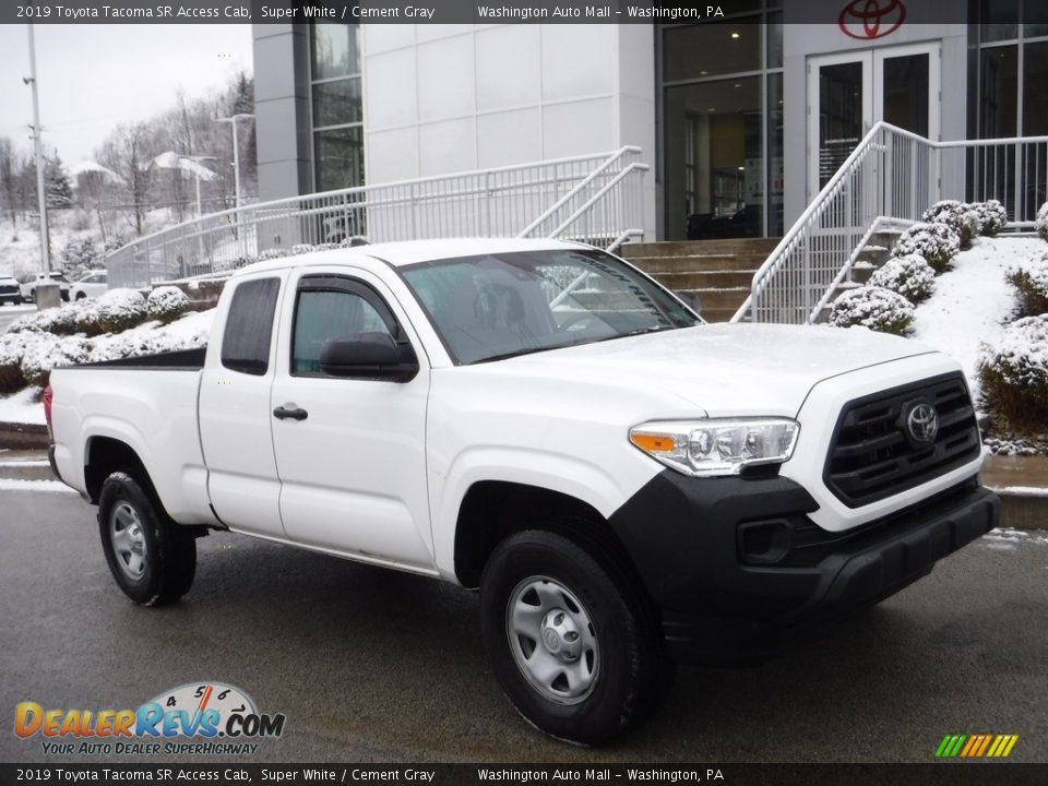 2019 Toyota Tacoma SR Access Cab Super White / Cement Gray Photo #1