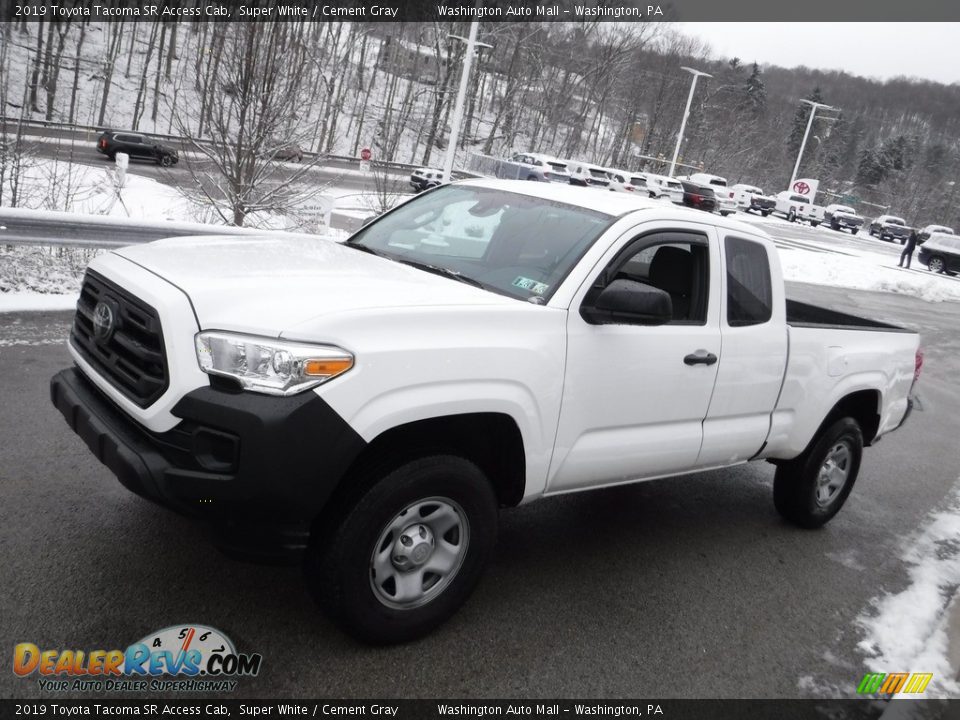 2019 Toyota Tacoma SR Access Cab Super White / Cement Gray Photo #11