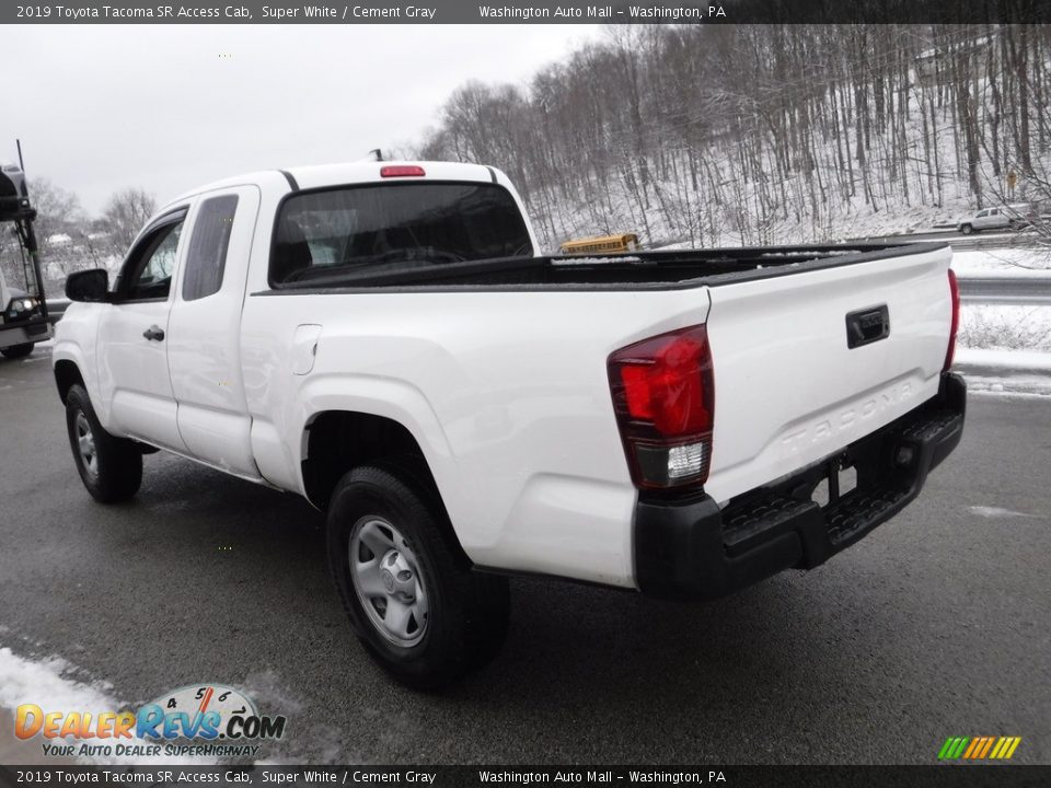 2019 Toyota Tacoma SR Access Cab Super White / Cement Gray Photo #12