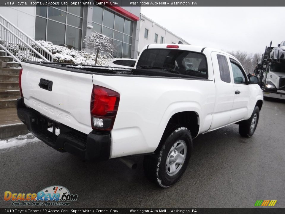 2019 Toyota Tacoma SR Access Cab Super White / Cement Gray Photo #14