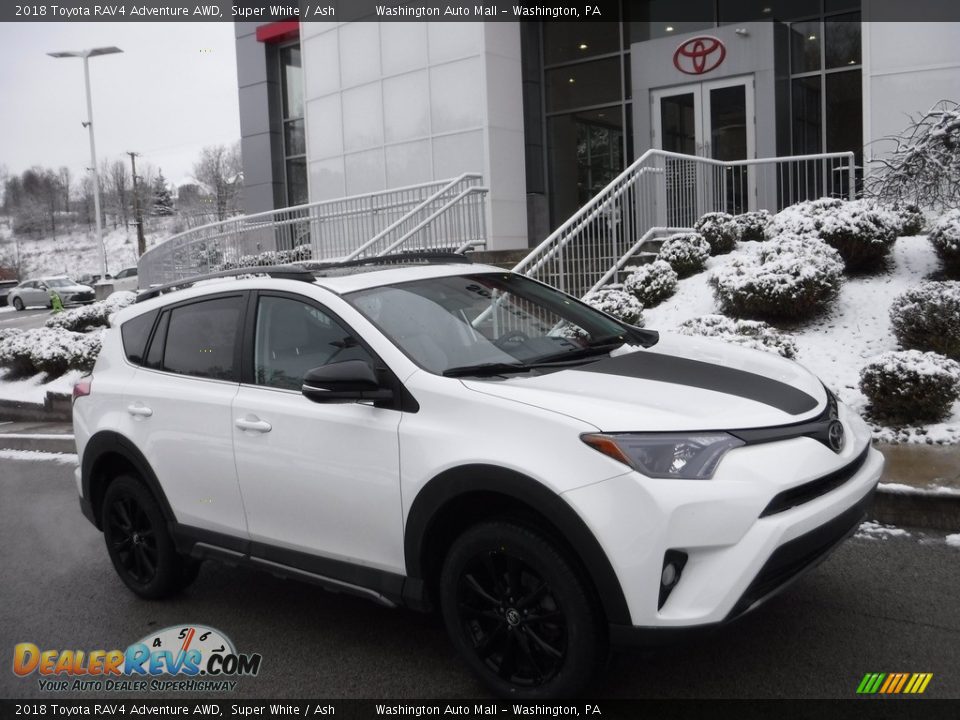 2018 Toyota RAV4 Adventure AWD Super White / Ash Photo #1