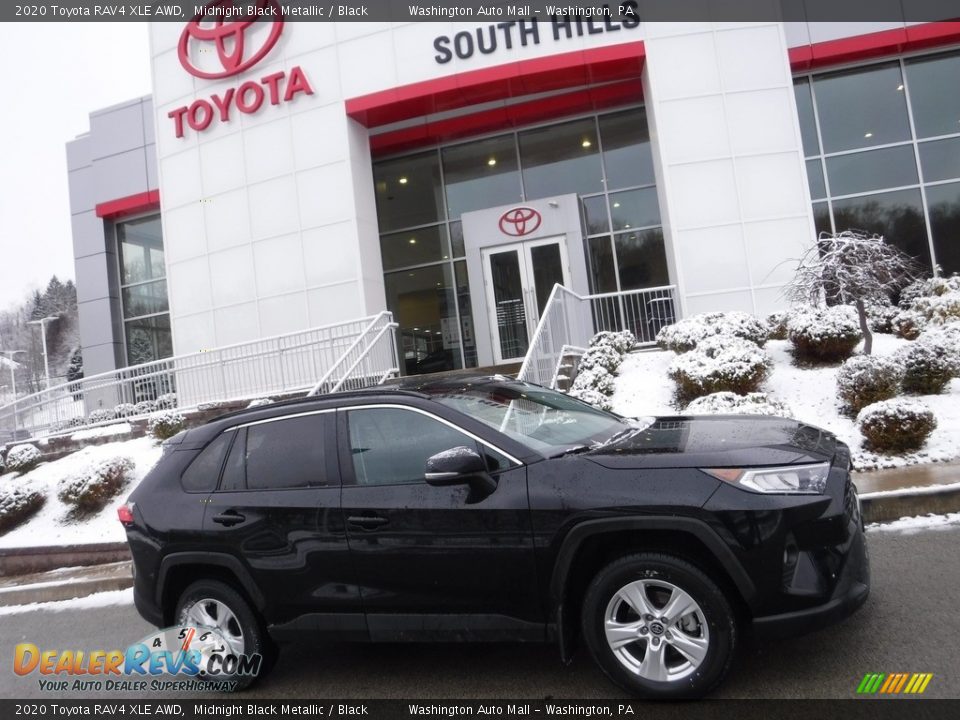 2020 Toyota RAV4 XLE AWD Midnight Black Metallic / Black Photo #2