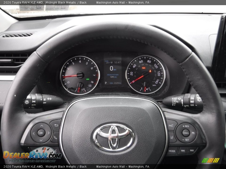 2020 Toyota RAV4 XLE AWD Midnight Black Metallic / Black Photo #28