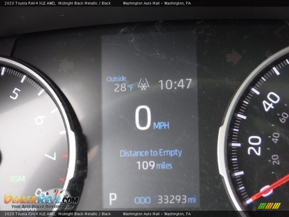 2020 Toyota RAV4 XLE AWD Midnight Black Metallic / Black Photo #36