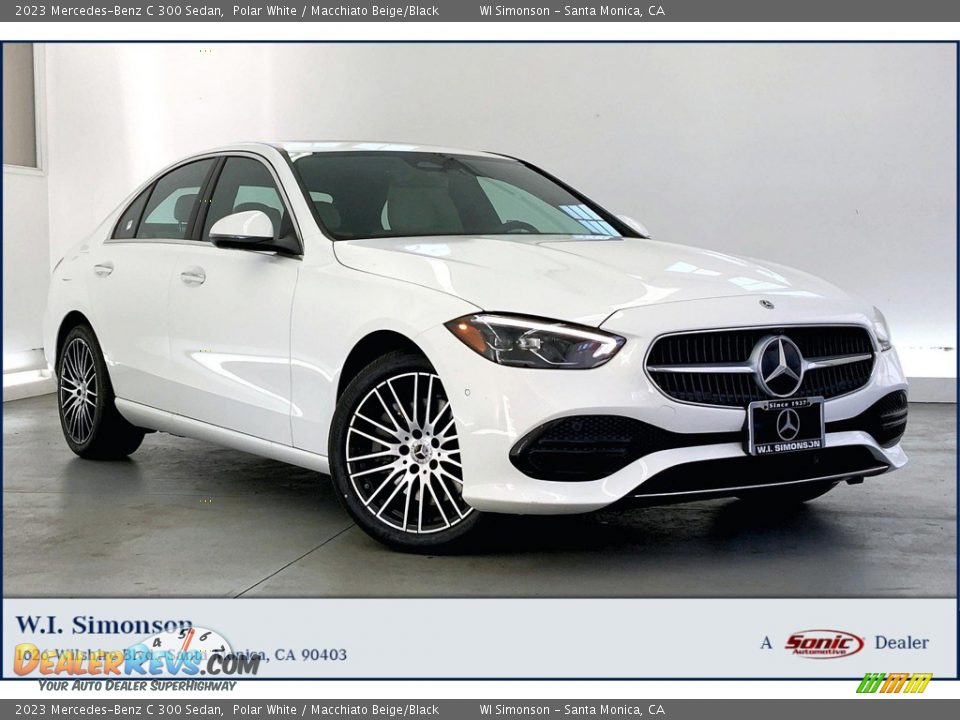 2023 Mercedes-Benz C 300 Sedan Polar White / Macchiato Beige/Black Photo #1