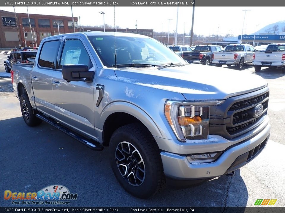 2023 Ford F150 XLT SuperCrew 4x4 Iconic Silver Metallic / Black Photo #2