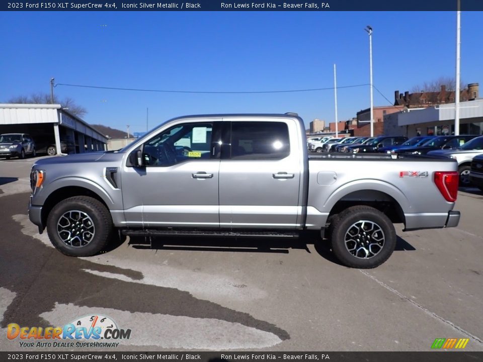 2023 Ford F150 XLT SuperCrew 4x4 Iconic Silver Metallic / Black Photo #5